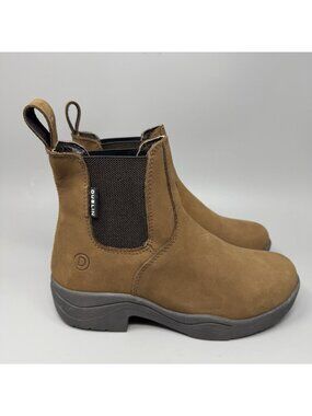 Dublin Women's Leather Venturer III Pull-On Riding Boots-Brown-Size 6.5